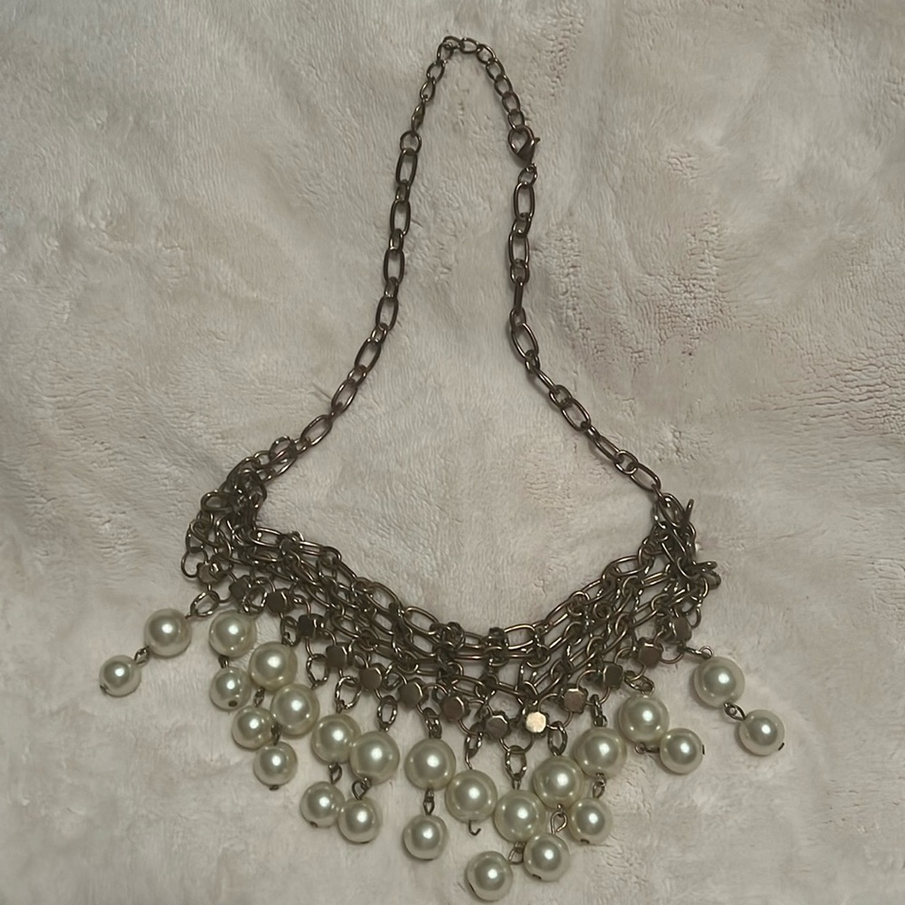 Statement Necklace Pearl